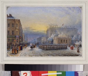 Saint Petersbourg. Le palais Anichkov. Jour de Pâques - Vasili Semenovich Sadovnikov