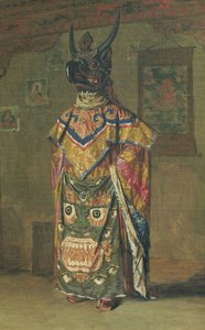 Lama bouddhiste pendant la fête au cloître de Pemionchi, 1874-76 - Vasili Vasilievich Vereshchagin