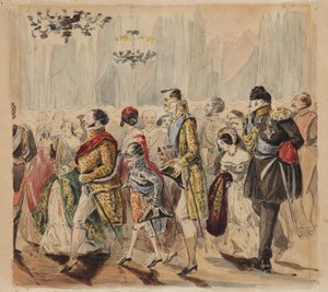 Bal de la haute société, premier quart du 19e siècle - Vasili Venediktovich Baranov