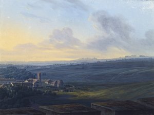 Vue de Tsarskoïe Selo depuis la Tour Blanche, après 1826 - Vasily Andreyevich Zhukovsky