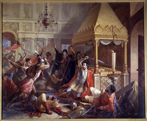 Acte héroïque du prince Michail Volkonsky pendant le siège polonais de 1610 - Vasily Kuzmich Demidov