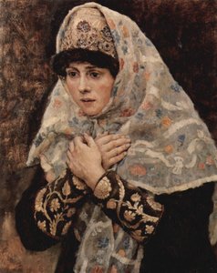 Jeune fille boyarde aux bras croisés