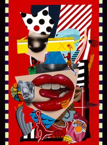 Coeur dans la peinture, 2024 (acrylique sur bois)