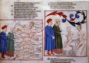 Dante et Virgile en conversation avec Grifolino d