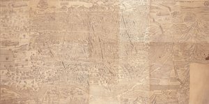 Carte du Caire, vue à vol d