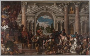 La reine de Saba offre des cadeaux à Salomon