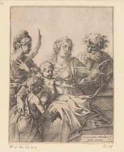 Sainte Famille avec Jean-Baptiste et Élisabeth - Vespasiano Strada