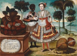 Noble femme avec son esclave noir, vers 1783 - Vicente Alban