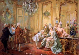 Mozart et Mme de Pompadour, c.1900 - Vicente de (after) Paredes