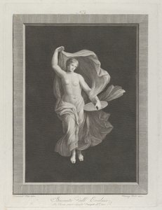 Une bacchante partiellement nue tenant un disque dans sa main gauche et levant ses vêtements..., vers 1795-1820 - Vicenzo Feoli