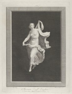 Une bacchante partiellement nue avançant et tenant les extrémités de son drapé, vers 1795-1820 - Vicenzo Feoli