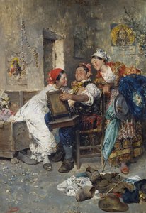 Tziganes, homme avec deux femmes - Vicenzo Irolli