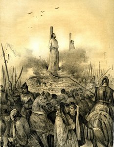 Mort sur le boucher de Jacques de Molay (Molai) (1243-1314), dernier grand maître de l