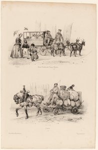 Omnibus sur les Champs-Élysées, c.1841-44 - Victor Adam