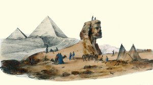 Le Colonel français en Égypte. dans « Album Grotesque, Choix de Types Remarquables », illustrations de Victor Adam, Paris, vers 1850.