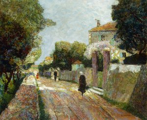 Rue de village ensoleillée - Victor Charreton