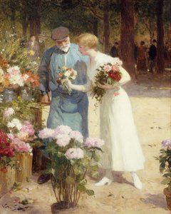 Au marché aux fleurs - Victor Gabriel Gilbert