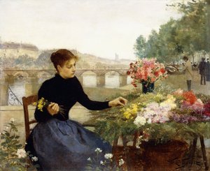 Un marché aux fleurs parisien