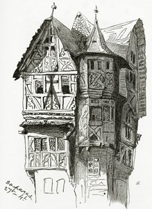 Maison à Bacharach sur le Rhin, XIXe siècle - Victor Hugo