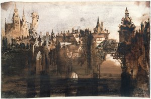 Ville avec un pont cassé