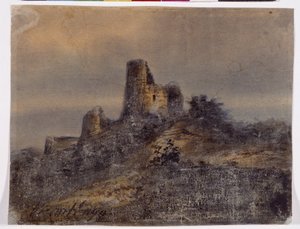 Vue des ruines du château d
