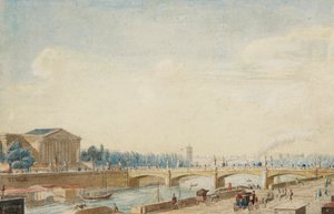 Vue du Pont de la Concorde et du Palais Bourbon à Paris
