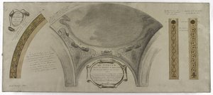 Esquisse pour la Galerie Lobau, Hôtel de Ville, Paris : Projet ornemental pour une coupole - Victor Jean Pierre Maziès