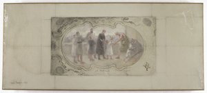 Esquisse pour la Galerie Lobau, Hôtel de Ville, Paris : La Famille