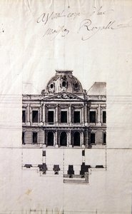 Conception pour une façade de maison royale