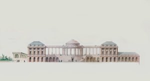 Premier dessin pour le Château du Bouilh, Saint André de Cubzac, Aquitaine, c.1787 - Victor Louis