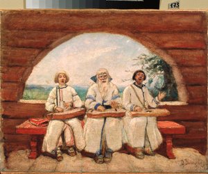 Les joueurs de gousli (gusli, housli, husli) - Victor Mikhailovich Vasnetsov