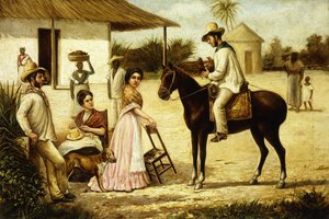 Famille de paysans à la porte de la grange, vers 1880 - Victor Patricio Landaluce