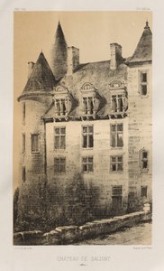 Architecture Pittoresque ou Monuments des XVeme et XVIeme Siècles: Châteaux de France des XV et XVI Siècles: Pl.100, Château de Saligny (Alliers) - Victor Petit