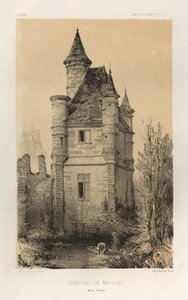 Architecture Pittoresque ou Monuments des XVeme et XVIeme Siecles: Chateaux De France des XV et XVI Siecles: Pl.11, Chateau De Maulny (Haute-Marne) - Victor Petit