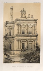 Architecture Pittoresque ou Monuments des XVeme et XVIeme Siecles: Chateaux De France des XV et XVI Siecles: Pl. 19, Restes Du Chateau De Chaumot (Yonne) - Victor Petit