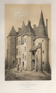 Architecture Pittoresque ou Monuments des XVeme et XVIeme Siecles: Chateaux De France des XV et XVI Siecles: Pl. 45 Château De Chassy (Saône et Loire) - Victor Petit