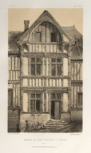 Pl. 25, Maison en bois sculpté à Cravan Yonne, publié en 1860 - Victor Petit