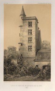 Pl. 44, Tour du Prieuré de St. Nicolas-Au-Bois Aisne, 1860 - Victor Petit