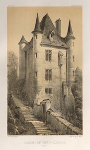Pl. 60, Maison Fortifiée à Uzerches Corrèze, 1860 - Victor Petit