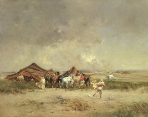 Campement arabe, 1872 - Victor Pierre Huguet