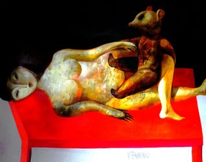 Une femme-ours surréaliste
