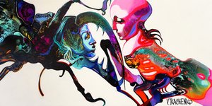 Regard abstrait vibrant
