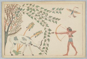 Le cerf et la vigne, illustration pour les fables d