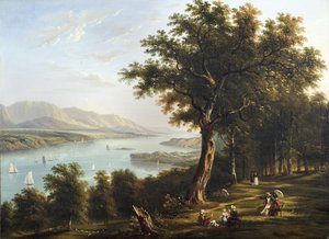 Vue de Hyde Park sur la rivière Hudson, 1845 - Victor de Grailly