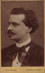 Portrait du compositeur Eduard Strauss 1835-1916, 1874 - Vienna . Photo studio Julius Gertinger