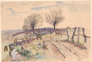 Paysage avec chemin de campagne