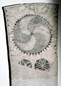 Pierre runique avec symbole solaire, VIIe-VIIIe siècle - Viking