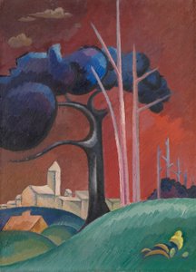 Paysage avec usine près du lac, II