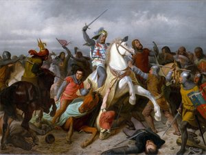 Bataille de Crécy le 26 août 1346 - Jean Ier de Luxembourg, dit l