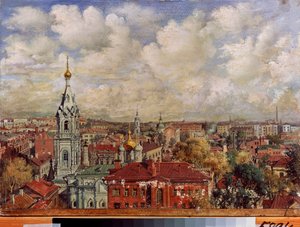 Moscou (Russie) - Peinture de Viktor Jakovlevich Yakovlev (1844-?), huile sur toile, art russe - Viktor Jakovlevich Yakovlev